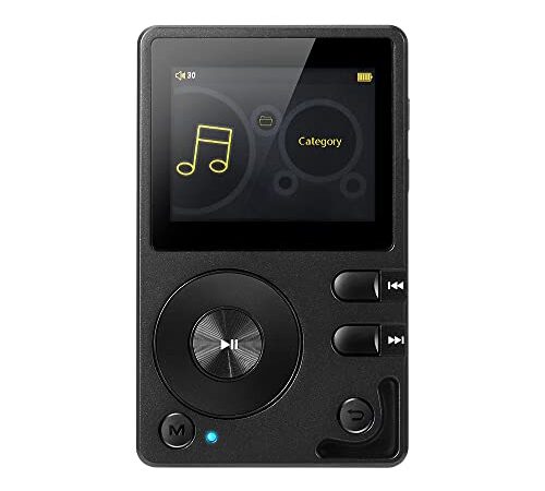 HIFI H2 Lettore MP3 con Bluetooth, DSD DAC OTG, Portatile Lettore Audio Digitale Musicale ad alta Risoluzione Lossless, con Scheda di Memoria 32GB, Supporta Fino a 256GB