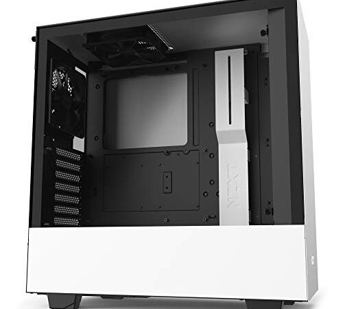 NZXT H510 Case Da Gioco Per Pc Mid-Tower Atx/Microatx/Mini-Itx Compatto, Bianco, 42.8 x 21 x 46 Cm