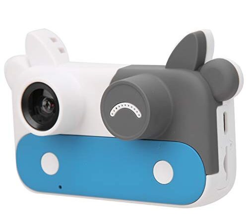 Mini Fotocamera per Cartoni Animati, Fotocamera Digitale a Forma di Mucca Carina, Supporto per schede di Memoria Fino a 32G, Regali per Ragazzi, Ragazze