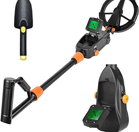 TOPQSC Metal Detector Portatile Leggero per Bambini, Sensibilità Regolabile Rilevatore Metallo, Profondità di Rilevamento 10-100 cm Cacciatore di Tesori Cercatore d'oro, Regalo Principianti e Bambino