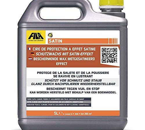 FILA Satin Cera autolucidante a effetto satinato per cotto, clinker, pietre naturali non lucidate - 5 litro
