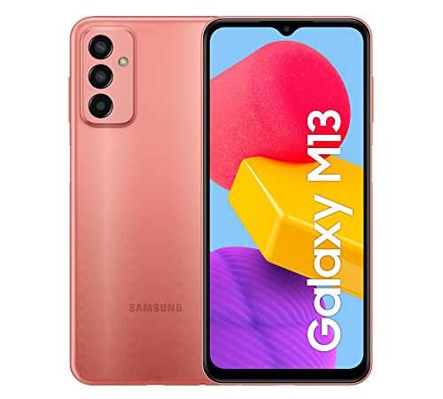 Samsung Galaxy M13 Smartphone Android Display 6.6’’¹ FHD+ TFT LCD Batteria 5.000 mAh, Tripla fotocamera, RAM 4GB Memoria interna 64 GB² espandibile³, Orange [Versione italiana] Esclusiva Amazon
