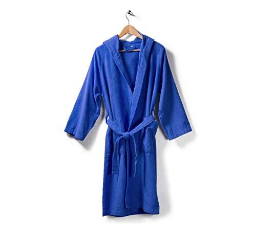 Altri - Accappatoio-con-cappuccio Microspugna Tinta Unita L/XL Blu