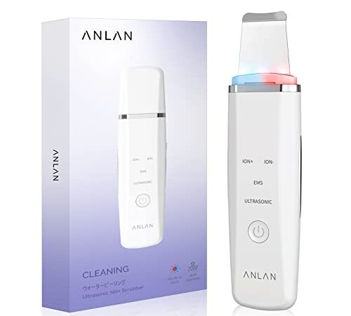 ANLAN Pulizia Viso Ultrasuoni Professionale, Facial Skin Scrubber Pulizia scientifica, sicura ed efficiente di olio per il viso, punti neri e residui cosmetici