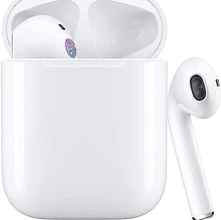 [Apple MFi Certified] AiPod Pro Auricolari Bluetooth 5.3 Wireless in Ear Cuffie leggere Microfono integrato,IPX8 Impermeabili,controllo touch,custodia di ricarica,riduzione del rumore per iOS/Android