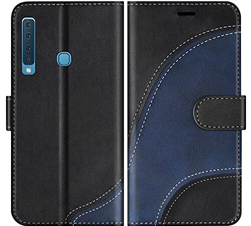 BoxTii Cover per Galaxy A9 2018, Custodia in PU Pelle Portafoglio per Samsung Galaxy A9 2018, Magnetica Cover a Libro con Slot per Schede, Nero