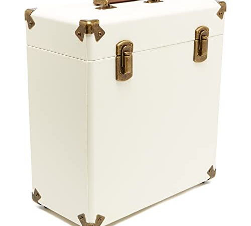 Gpo 33 RPM Valigia Porta Vinili, Bianco
