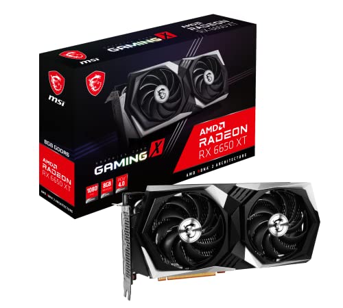 MSI Radeon RX 6650 XT GAMING X 8G Scheda grafica gaming - 8GB GDDR6, 2635 MHz, PCI Express 4 x 8, 128-bit, 3x DP v 1.4a, HDMI 2.1 (Supporta 4K & 8K)