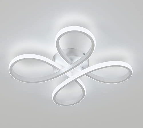 Plafoniera LED Soffitto, 30W 6500K Bianco Freddo Lampada da Soffitto Moderna Fiore Design, Lampada Led Soffitto Bianca per Camera da letto, Soggiorno, Cucina Sala da Pranzo