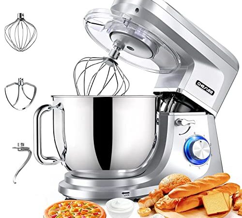 CHeflee 1800W Impastatrice Planetaria Multifunzione Professionale, Capacità 7,2 Litri Ciotola, 6 Velocità, Ad alta potenza Multifunzione Mixer