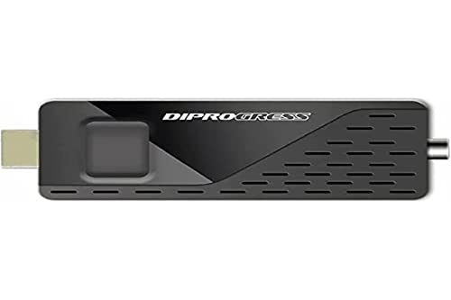 Decoder Digitale Terrestre DIPROGRESS HDMI STICK TV DVB-T2 H.265 HEVC 265 10 bit DPT210HA, nero