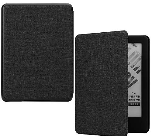 HoYiXi Custodia per Nuovo Kindle 2019 Slim Cover in Pelle Smart Cover con Auto Sonno/Risvegliare Dipinto Custodia per Amazon Nuovo Kindle (10th Generation 2019) - Nero