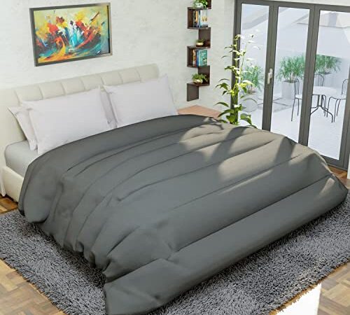 Leonardo Home - piumone matrimoniale 350 GSM 250x200, piumino matrimoniale, piumino letto 100% microfibra - prodotto 100% made in italy