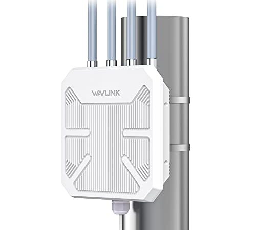 Ripetitore WiFi Esterno Potente Antenna Lunga Distanza - Amplificatore 6 Wavlink AX1800 Mesh - Poe Range Extender Access Point - Ideale per Grandi Spazi Remoti