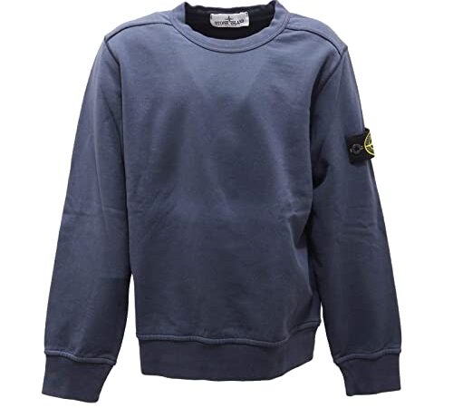 Stone Island 8178AO felpa bimbo JUNIOR boy sweatshirt blue-8 YEARS