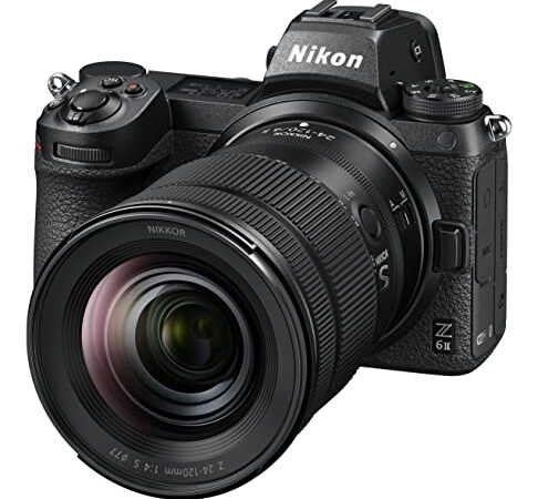 Nikon Z6II +24/120 f/4 S Fotocamera Mirrorless Full Frame, CMOS FX da 24.5 MP, 273 Punti AF, Mirino OLED da 3.690k Punti Quad VGA, 4K, LCD 3.2", Nero, [Nital Card: 4 Anni di Garanzia]