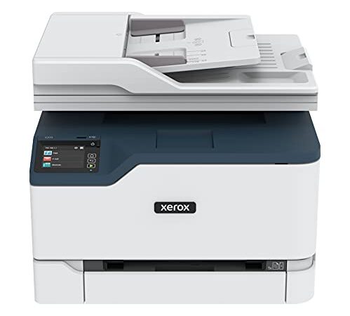 Xerox C235 Multifunzione Laser A4 Colore - Copia/Stampa/Scansione/Fax, 22ppm, Wireless con Stampa Fronte Retro, Pannello Touch a Colore, White/Blue