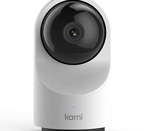 Kami Telecamera Wi-Fi Interno 360°PanTilt,Dome Camera 1080p per Interno ,con Notifiche Push a Tempo Reale,Rilevamento del Movimento,Audio Bidirezionale,Visione Notturna