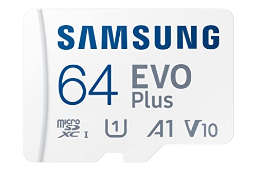 Samsung Scheda di memoria microSD Evo Plus 64 GB SDXC U1 classe 10 A1 130 MB/s con adattatore versione 2021 (MB-MC64KA/EU)