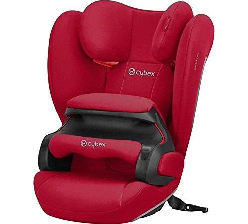 Cybex Silver Seggiolino per bambini, seggiolino auto per bambini, Pallas B-Fix, per auto con o senza ISOFIX, gruppo 1/2/3 (9 - 36 kg), da 9 mesi a 12 anni ca.; dynamic red