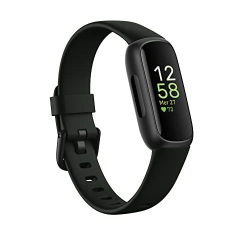 Fitbit Inspire 3, Black/Midnight Zen, Activity Tracker Unisex-Adult, Nero, ‎3.93 X 1.86 X 1.17 Cm, 110 Grammi