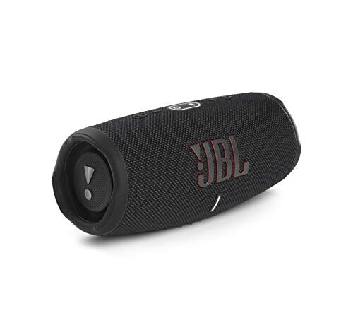 JBL Charge 5 Speaker Bluetooth Portatile, Wireless Resistente ad Acqua e Polvere IPX67, Powerbank integrato, USB, PartyBoost, Bass Radiator, Fino a 20h di Autonomia, Nero, 22.3 x 9.4 x 9.7 cm