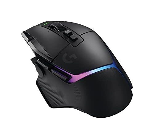 Logitech G G502 X PLUS Mouse Gaming Wireless LIGHTSPEED RGB - Mouse Ottico con Switch Ibridi LIGHTFORCE, LIGHTSYNC RGB, Sensore per Gaming HERO 25K, Compatibile con PC - macOS/Windows - Nero