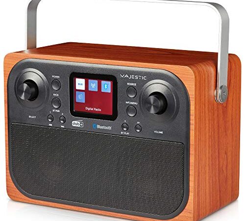 Majestic RT 197 DAB - Radio DAB/DAB+/FM, Bluetooth, Display LC, Ingresso AUX-IN, uscita cuffie, sveglia 2 allarmi 3 suonerie