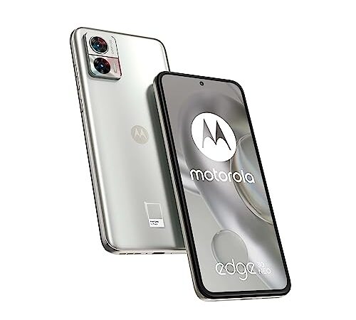 Motorola edge 30 Neo (8/256 GB, Display 6.3" 120Hz pOLED FHD+, 5G, Doppia fotocamera 64MP, Qualcomm Snapdragon 695, batteria 4020 mAh 68W, Dual SIM, Android 12, Cover Inclusa), Ice Palace
