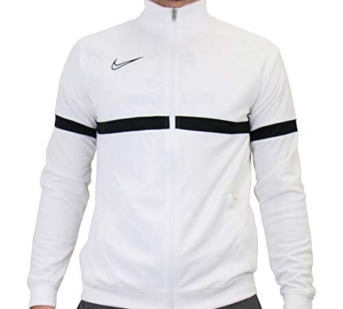 Nike Dri-Fit Academy 21, Giacca Sportiva Uomo, Bianco/Nero/Nero/Nero, L