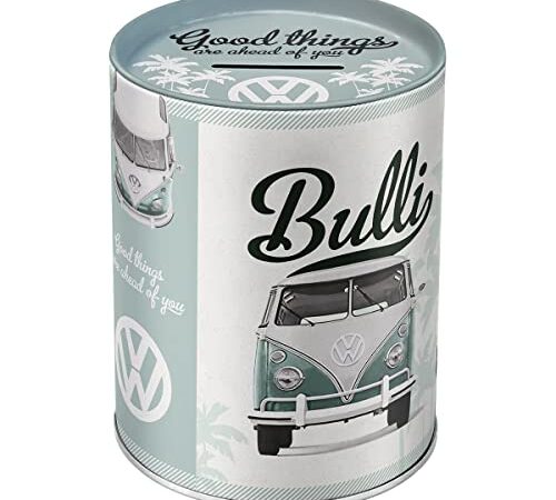 Nostalgic-Art retrò Volkswagen – Good Things – Idea Regalo per i Bus VW, Salvadanaio in Metallo, Scatola dei Soldi lamiera, 1 l