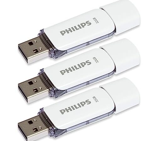 Pen Drive 32gb USB 2.0 Philips Snow Edition Grey FM32FD70E/00 chiavetta flash drive (32 GB) confezione da 3 pezzi