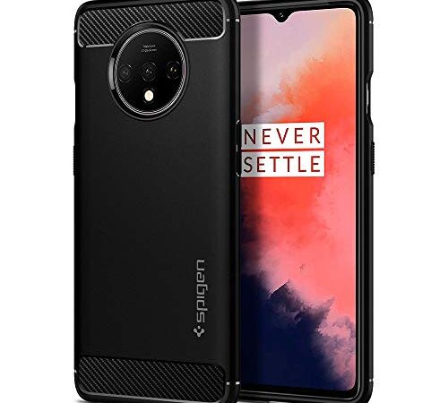 Spigen Cover Rugged Armor Compatibile con OnePlus 7T - Nero