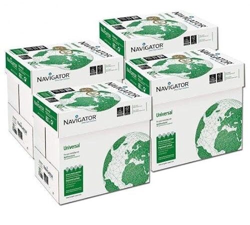 The Navigator Company Navigator Universal Carta Premium Per Ufficio, Formato A4, 80 Gr, Confezione Da 20 Risme Da 500 Fogli