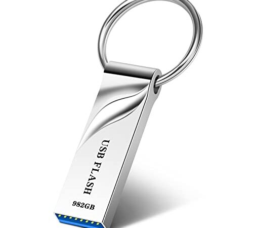 Tuyer Chiavetta USB 3.0 982 GB - Pendrive ad Alta Welocità Pennetta USB Custodia in Metallo Pen Drive di Grande Capacità Memoria USB 982GB