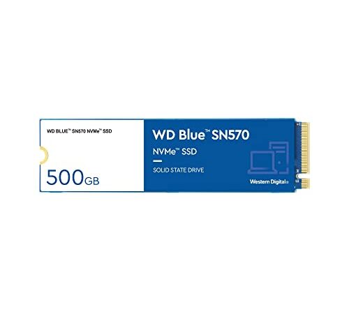 WD Blue SN570 500GB M.2 PCIe NVMe SSD, con velocità di lettura fino a 3500 MB/s