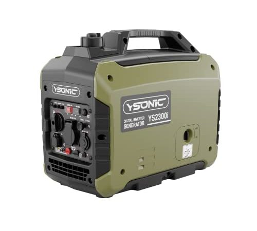 YSONIC 2000 Watt Inverter Generatore Portatile, 2X USB, 230 V, 12V, porta parallela, Modello silenzioso con soli 58 dB, benzina, con allarme sovraccarico e mancanza olio